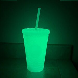 Starbucks 2022 Glow in the Dark Studded Tumbler With Straw and Lid 16 OZ Gift